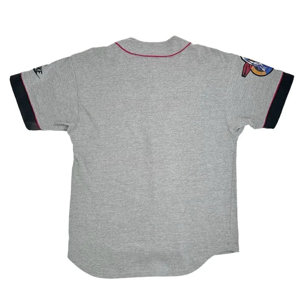 Vintage 90s Nike Air Jordan Baseball Jersey Mens M/L Gray